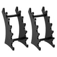 thumbnail image 1 of Paquete de 2 Soportes de Plástico para Bolígrafos, Soporte de Exhibición de Acrílico para 6 Bolígrafos, Organizador Horizontal para Brochas de Maquillaje en Negro, 1 of 6