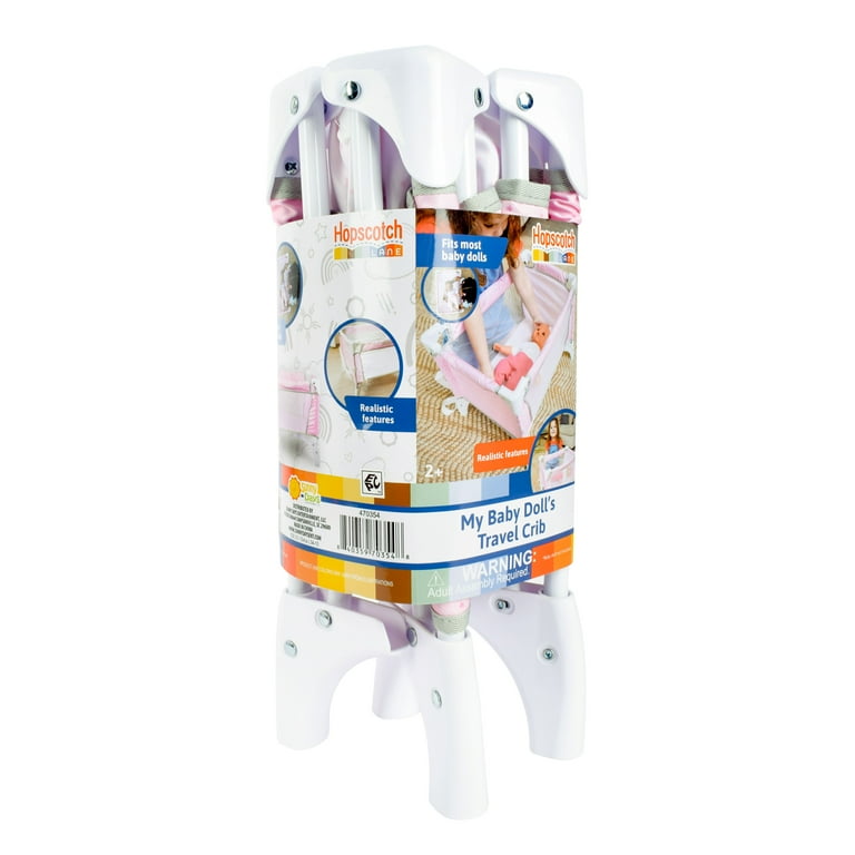 Hopscotch Lane My Baby Doll's Plastic Travel Crib, Baby Doll