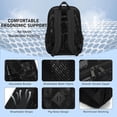 thumbnail image 4 of 32L Large Capacity Mesh Backpack, Breathable Lightweight School Bookbag for Travel Gym, Sturdy Daypack with Padded Straps for Adults, 4 of 10