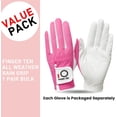 thumbnail image 2 of FINGER TEN Womens Golf Glove Right Handed Golfer Left Hand Rain Grip Hot Wet All Weather Value 1 Pair Both Hands, Golf Gloves Durable Breathable Soft Flexible Gift for Ladies Girls Women, 2 of 6