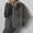 Dark Gray, variant on Stichou Womens Faux Fur Coat Winter Shaggy Long Sleeve Open Front Casual Oversized Lapel Jackets Warm Fuzzy Outerwear White 3XL