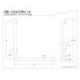 thumbnail image 2 of Kingston Brass GBL1224CSR1 24"x 24" L-Shaped Grab Bar - Right Hand, Mirror, 2 of 2