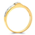 thumbnail image 2 of Wellingsale Men's Solid 14k Two 2 Tone White and Yellow Gold Polished CZ Cubic Zirconia Wedding Band - Size 12, 2 of 5