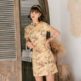 thumbnail image 1 of RWJDXD RWJDXD 2023 New Cheongsam Short Daily Banquet Dress New Spring and Summer Improved Chinese Style Performance Clothing Republic of China Performance Clothing, 1 of 6