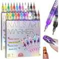 thumbnail image 1 of 2026 New 12 Colors Nail Art Pens Set 2Set for DIY Nail Design, 1 of 7