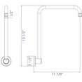 thumbnail image 2 of ALFI brand AB12GRW-BN Brushed Nickel 12" Round Raised Wall Mounted Shower Arm, 2 of 9