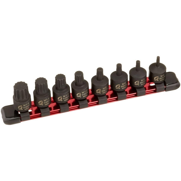 Sunex Tools 3640 8 Piece 3/8" Drive Stubby Triple Square Impact Bit