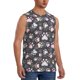 thumbnail image 2 of Fotbe Colorful Paws Of Dog Men's Camiseta sin Mangas Estampada para Hombres, Playera Casual para Gimnasio, Entrenamiento, Playa-3X-Large, 2 of 7