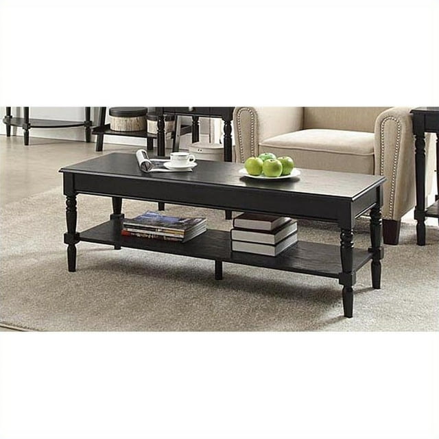 Convenience Concepts Français Pays Table Basse en Finition Bois Noir