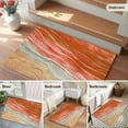 thumbnail image 6 of Burnt Orange Ombre Coastal Bathroom Mat 2x3 FT, Non Slip Small Kitchen Mat, Summer Nautical Beach Ocean Seaside Washable Soft Backed Front Door Throw Rug Indoor Outdoor Doormat for Entryway Sink, 6 of 9