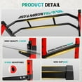 thumbnail image 3 of White 1.5mm Steel Squat Rack with Foldable J-Hooks - 1000lbs Capacity, 8-Way Adjust - Apartment/Basement/Small Home Gym, 3 of 8