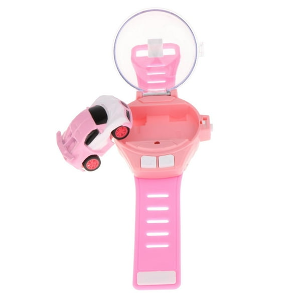 2,4G dibujos animados coche reloj analógico al interactivo juguetes lindo telemando coche reloj juguete para , Rosa estilo B