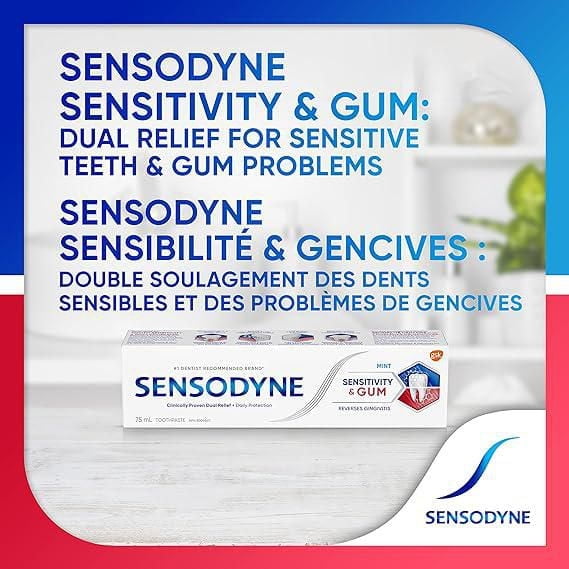 Sensodyne Sensitivity & Gum Dual Relief, toothpaste, Mint Flavour, 75mL