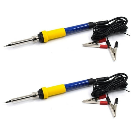 

2X DC 12V Portable Soldering Iron Low-Voltage Car Battery 60W Welding Rework Repair Tools with Aligator Cilp