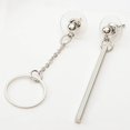 thumbnail image 1 of Boucles d'Oreilles Longues Asymétriques Thinsont Géométriques Triangle/rond Boucles d'Oreilles pour Femmes Argent Rond, 1 of 1