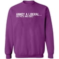 thumbnail image 2 of OXI Crewneck Sweatshirt - Annoy a Liberal, Basic Casual Sweatshirts for Men's and Women Fleece Sweatshirt Long Sleeve - Purple X-Large, 2 of 2