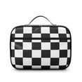 thumbnail image 2 of Black and White Checkered Pattern Insulated Lunch Bag Teens,Bento School Lunch Bag for Teens for Work,Picnic or Travel 10.6x7.7x4.3 Inches,12 Can Capacity, 2 of 6