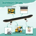thumbnail image 4 of 31'' Complete Skateboard 7 Layer Canadian Maple Double Kick Deck Skateboards Sunflower fabric Big abstract flowers Skate Board for Beginner Adult Gifts, 4 of 5