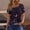 Purple, variant on fanshangmao Women's Short Sleeve Tops Cotton Summer Tops for Women Crewneck T Shirts for Women Womens Printed T Shirts Womens Tops Summer