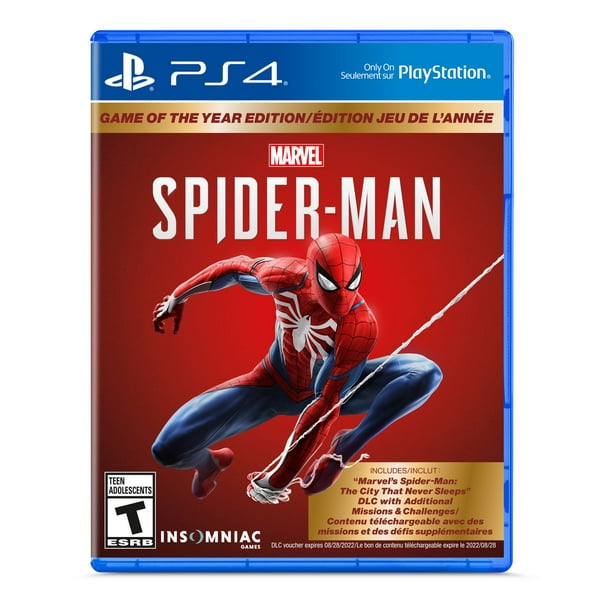 Jeu vidéo Marvel Spider-Man édition Jeu de l'année pour PS4 Playstation 4