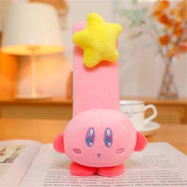 GRISETA Coche Cuello Almohada , Soporte De La Cintura Estrella Kirby Star Reposacabezas , Lindo Cojín Espalda Comodidad De Dibujos Animados Lumbar De