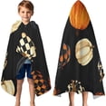 thumbnail image 3 of Halloween Patterned Pumpkins (2) Hooded Bath Towel，60"x35" for Ages 3 To 12 Kids, Quick Dry Lightweight Soft Microfiber Hood Beach Towel Cover Up for Kids, 3 of 7