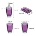 thumbnail image 2 of Unique Bargains 3 Pcs Reusable Bathroom Accessories Set Purple, 2 of 4