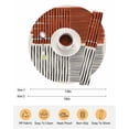 thumbnail image 6 of 13 Inch Round Placemats Set of 6, Brown Striped Non Slip Heat Insulation PP Table Mats, Farmhouse Stripes Modern Abstract Art Washable Place Mats for Kitchen Dining Party Table Decor, 6 of 7