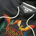 thumbnail image 2 of Wings of Fire Dragon Circle Unisex Adult Slim Fit Pull-Over Heather Hoodie, Charcoal, Small, 2 of 5