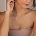 thumbnail image 3 of Turandoss August Birthstone Necklace for Women Dainty Light Green Birthstone 14K Gold Plated Cubic Zirconia Pendant Necklaces Trendy Friendship Birthday Jewelry Gifts for Women, 3 of 6
