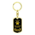 thumbnail image 4 of Curlycoated Retriever Keychain Stainless Steel or 18k Gold, 4 of 10