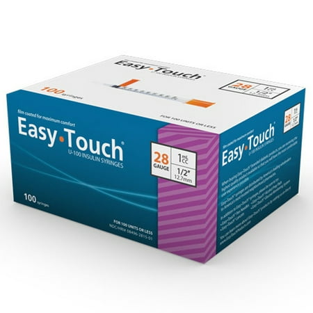 MHC 828155 EasyTouch Insulin Syringes-28 G-1 cc-1/2