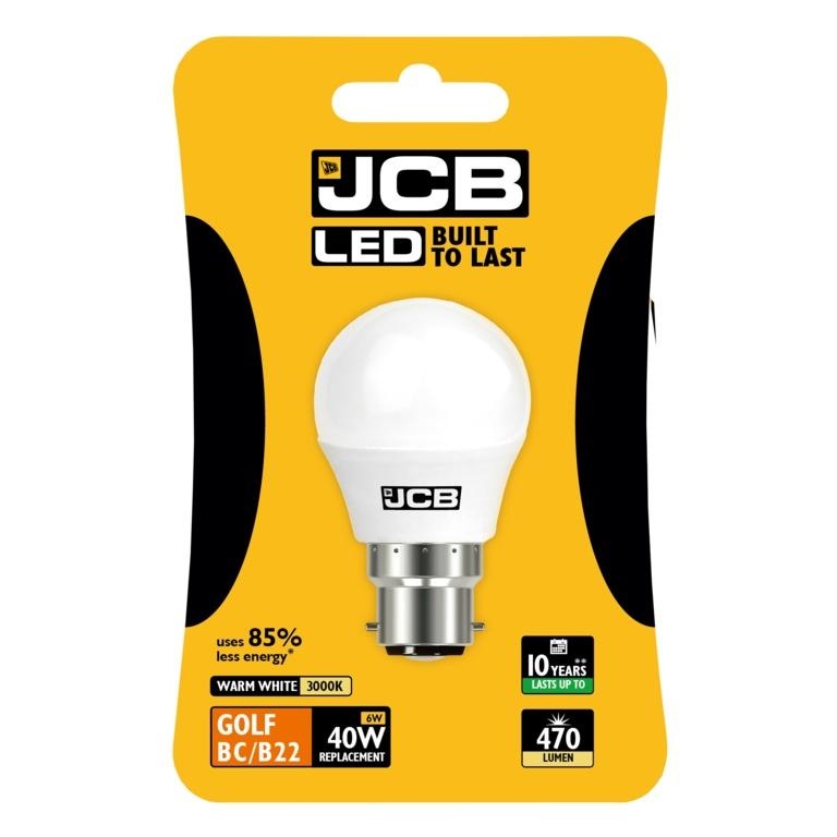 JCB LED Golf 470lm Opal 6w Light Bulb B22 2700k | Walmart Canada