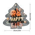 thumbnail image 3 of Stylish Metal Hanging Christmas Tree Wind Spinner - Playful Design with Cartoon Animals & Festive Patterns for Garden Decor, 3 of 7