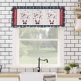 thumbnail image 4 of Xmas Gnome Valances for Windows Merry Christmas Rod Pocket Curtain Valance Window Treatment Short Curtains for Kitchen Living Room, 42"x18", 4 of 5