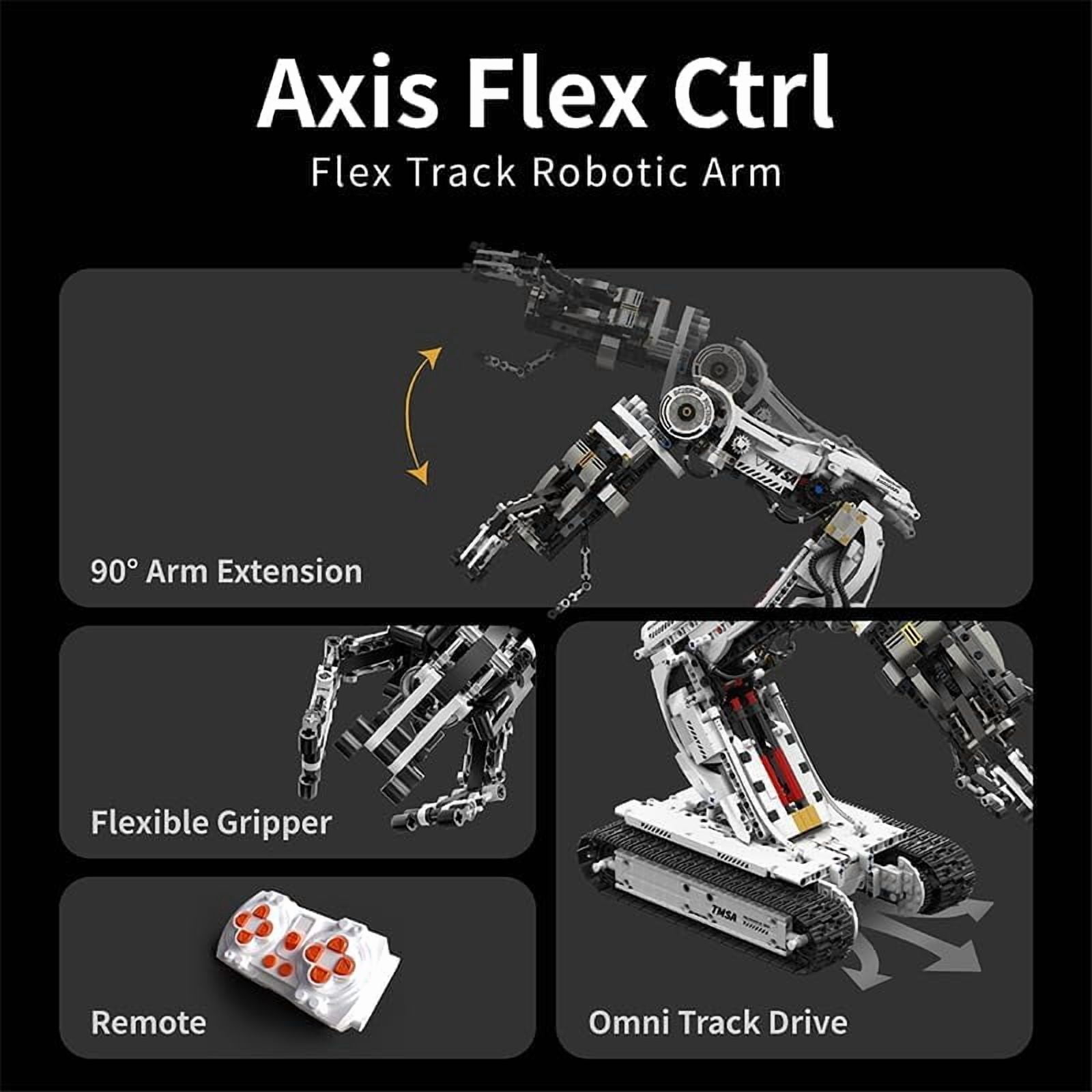 Technical Tracked Robot Arm Building Block Kits,STEM Educational Toys,Upgraded Version Remote & APP Controlled  Technical Robotic Arm Set for Adult(1468Pcs)