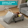 thumbnail image 4 of BALUS Sectional Sofa with Storage Ottoman, 78'' Convertible L-Shaped Sofa Couch for Living Room&Small Space, Light Grey, 4 of 9