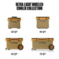 thumbnail image 4 of RTIC Ultra-Light 42 Qt Wheeled Hard-Sided Ice Chest Cooler, Fits 56 Cans, Trailblazer, 4 of 9