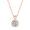 Rose Gold, variant on Cate & Chloe Alessandra 18k White Gold Plated Necklace with Simulated Diamond Crystals for Women