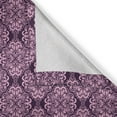 thumbnail image 6 of Ambesonne Plum Pink Valance & Curtain, Damask Floral Swirls, 55"x30", Plum and Pale Pink, 6 of 7