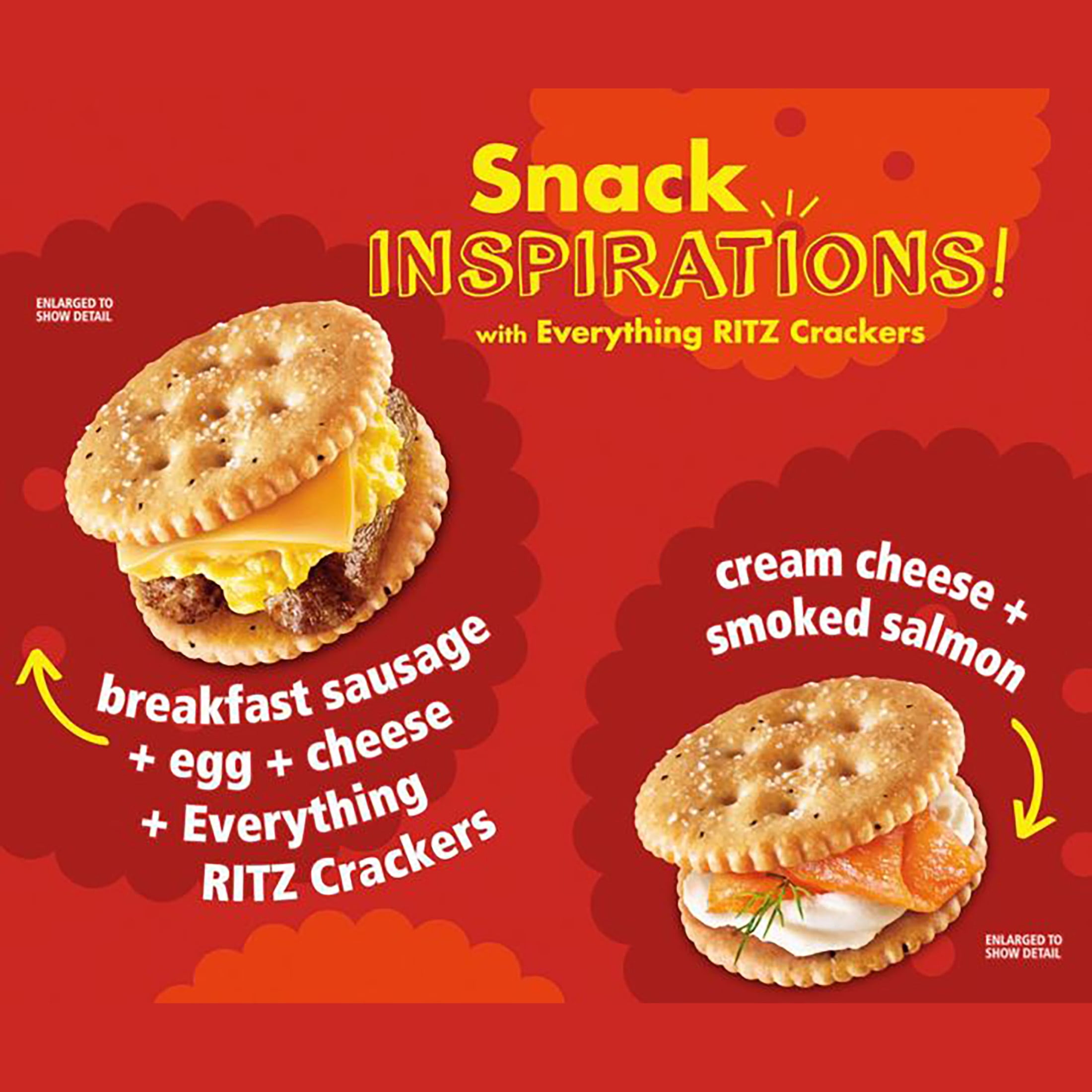 (3 pack) RITZ Everything Crackers, Snacks for Kids and Adults, Lunch Snacks, 13.7 oz