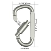 Carabiners Keychains Aluminum D-Ring Locking Locking Carabiners Large Carabiners Clip Set for Outdoor Camping Screw Gate Lock Hooks Spring Link Improved Design Pack - Not for Climbing (6 Pack)
