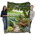 thumbnail image 2 of Pure Country Weavers Tranquil Garden Blanket Tapestry Throw Woven from Cotton - Made in The USA (72x54), 2 of 8