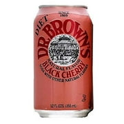 Dr Brown Black Cherry Diet Soda, 12 Ounce - 6 per pack - 4 packs per case.