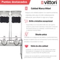 thumbnail image 3 of Set 3pz Dispensador de Bebidas Vidrio 3L con Llave plastica y Tapa metalica, 3 of 4