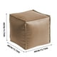 thumbnail image 3 of Amzcrzy Caja De Almacenamiento De Adornos De Piel Sintética, Reposapiés Otomano Acolchado, Marroquí, Sin Relleno, Funda Para Pie, Cojín Para El Suelo, Reposapiés, Sin Relleno, Contenedores De Almacen, 3 of 7