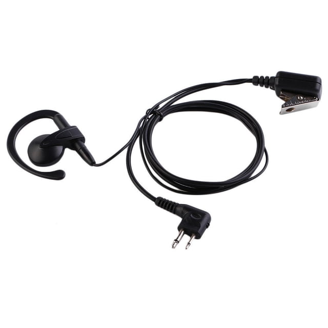 Seguridad Restaurantes G Shape 2-Pin Ear-Clip Auricular Reemplazo para cls1110 cls1410 Radio bidireccional sidaley TX1308-00