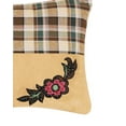 thumbnail image 3 of Rustic Damask Patch Pieced Accent Throw Pillow, 3 of 4