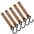 thumbnail image 3 of Perchas de cuero en forma de S, 15 piezas Ganchos en forma de S de cuero Correas de cuero con ganchos en S Ganchos para estantes en forma de S de cuero confiables y duraderos, 3 of 8