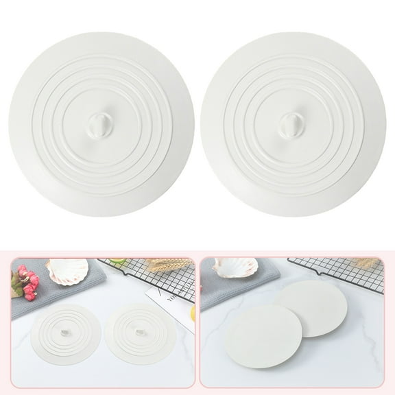 Naierhg Drain Stopper Strong Suction Silicone Bathtub Drain Plug Easy to Use Kitchen Sink Drain Stopper for Home White
